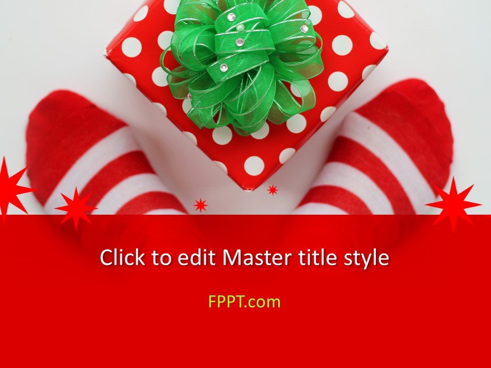 Red Gift PowerPoint Template