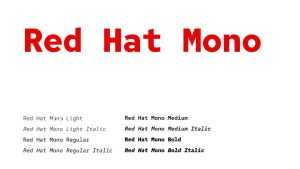 Red Hat Mono Font Family › Fontesk