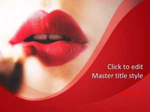 Red Lips PowerPoint Template