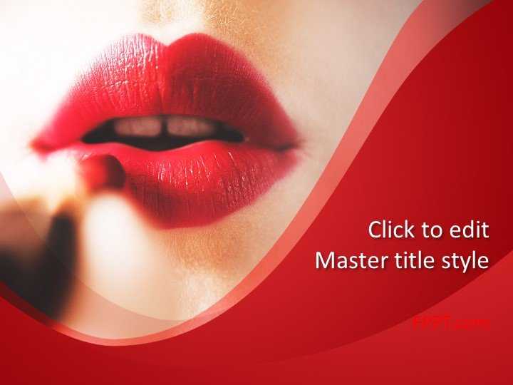 Red Lips PowerPoint Template