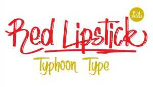 Red Lipstick Font › Fontesk