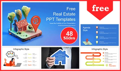 Red Marker Location PowerPoint Templates