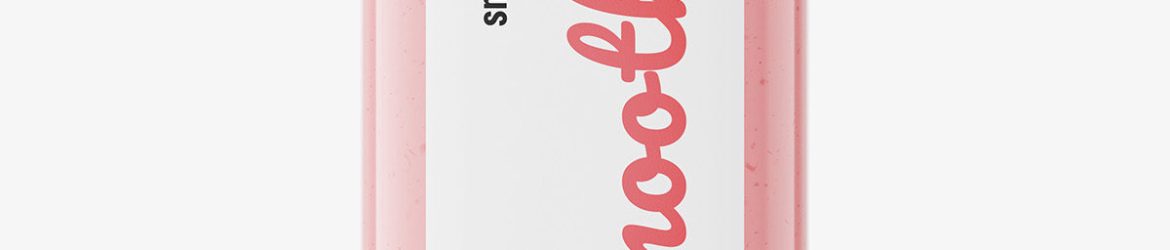 Red smoothie bottle mockup