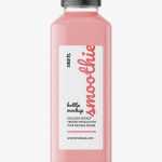 Red smoothie bottle mockup