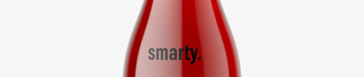 Red wine bottle mockup