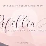 Refillia Calligraphy Font - Fonte Grátis Refillia Calligraphy Font