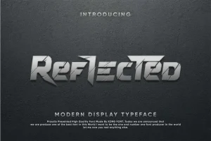 Reflected Display Font