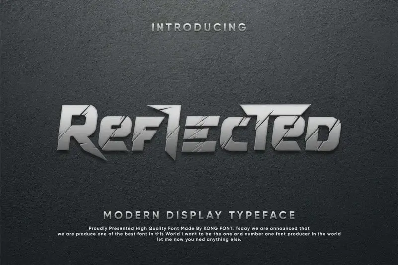 Reflected Display Font