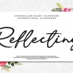 Reflecting Handwritten Font