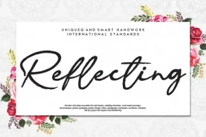 Reflecting Handwritten Font