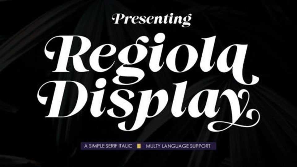 Regiola Display Font › Fontesk
