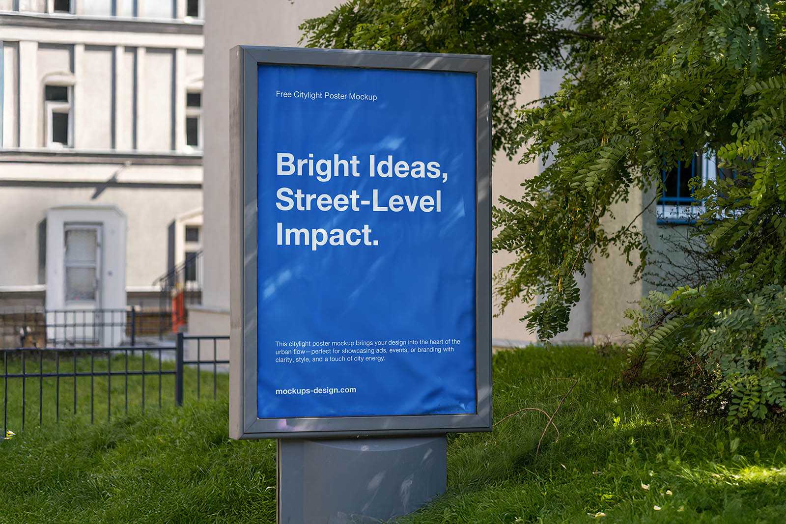 Regular citylight poster mockup