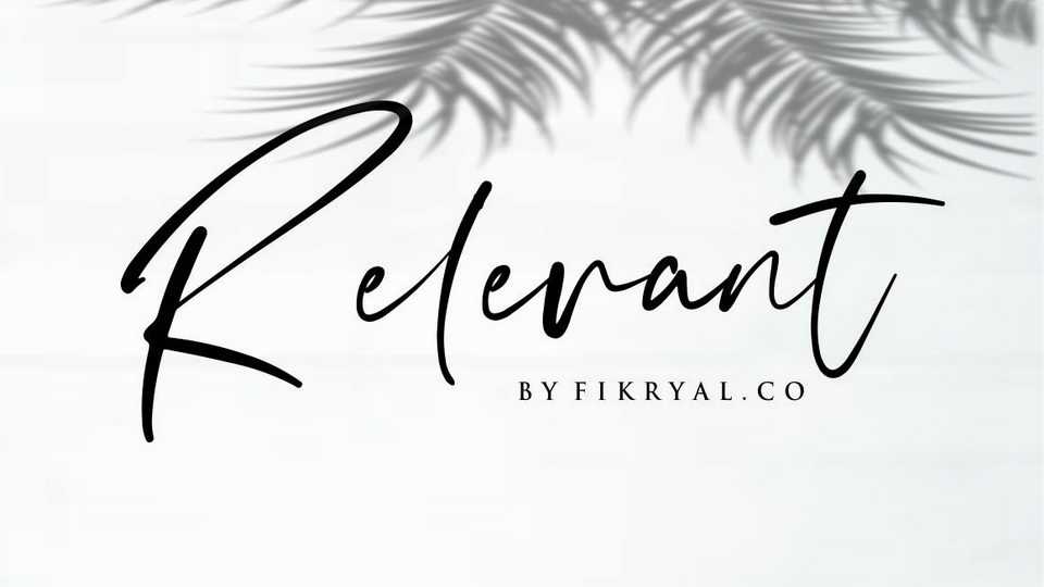 Relevant Script Font › Fontesk