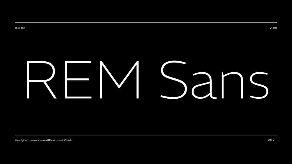REM Sans Font Family › Fontesk