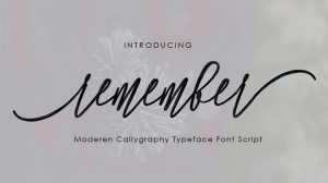 Remember Script Font › Fontesk