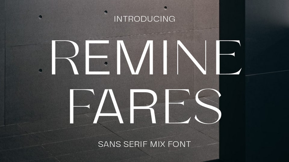 Remine Fares Display Font › Fontesk
