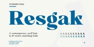 Resgak Serif Font
