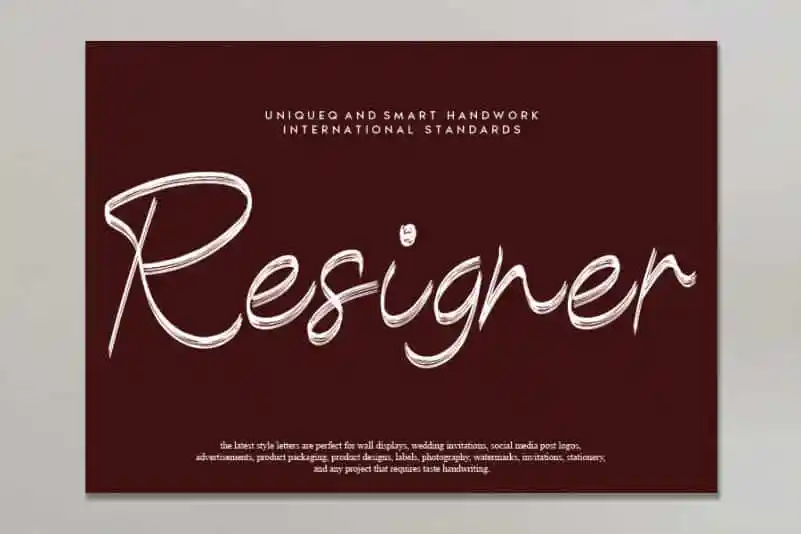 Resigner Handwritten Font