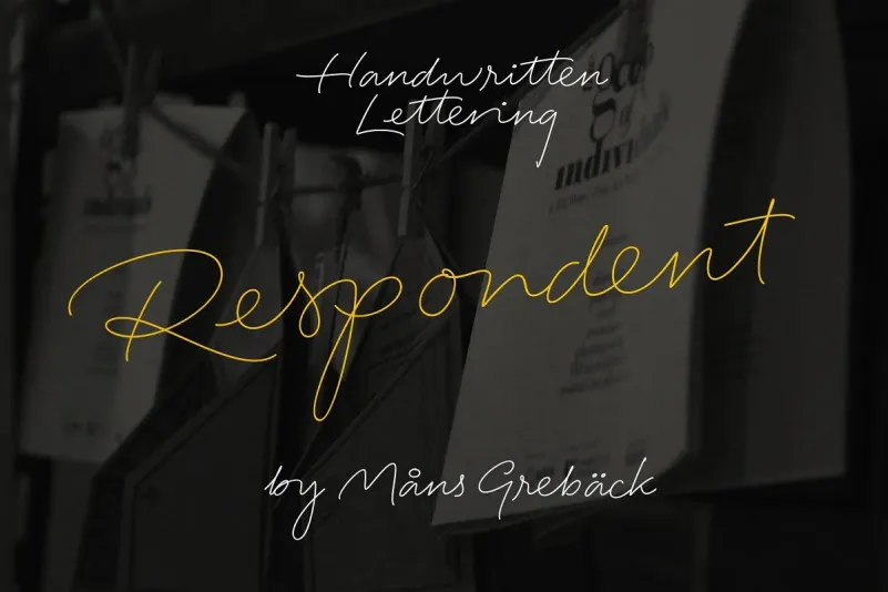 Respondent Handwritten Font