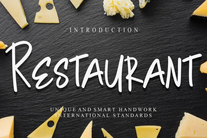 Restaurant Display Font