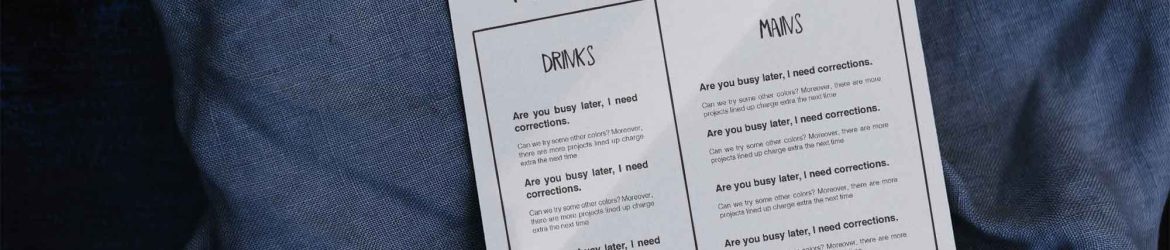 Restaurant Menu Mockup