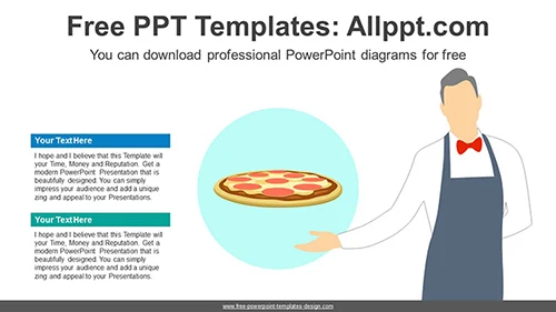 Restaurant Waiter PowerPoint Diagram