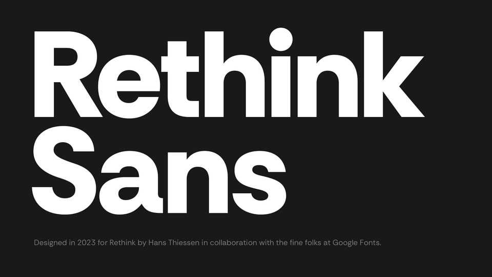 Rethink Sans Font Family › Fontesk