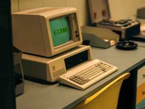 Retro IBM Desktop Mockup