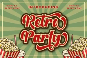 Retro Party Script Font