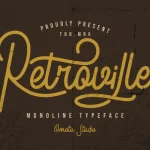 Retroville Script Font - Fonte Grátis Retroville Script Font