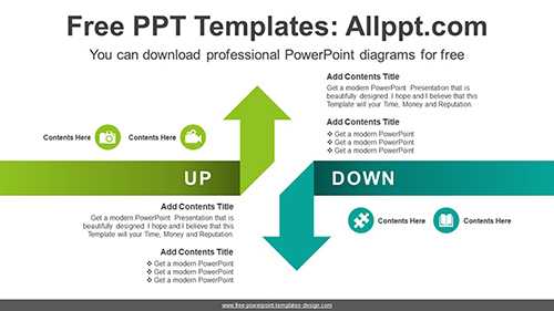 Reverse Crossing Arrows PPT Diagram