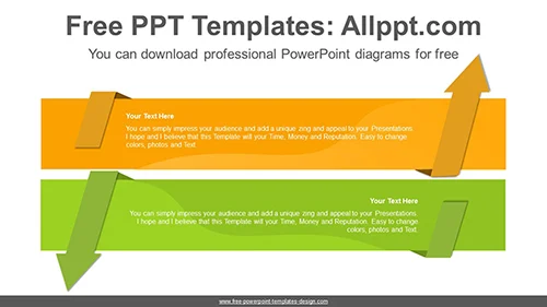 Reverse-facing arrow banner PowerPoint Diagram Template