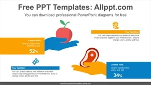 Reverse-facing hand PowerPoint Diagram Template