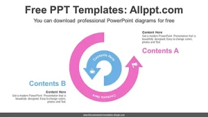 Reverse Rotation Circular Arrows PPT Diagram