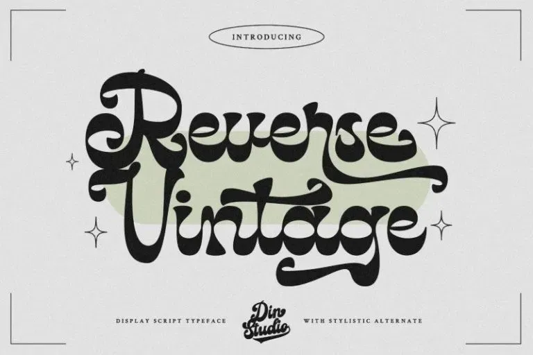 Reverse Vintage Font