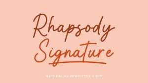 Rhapsody Signature Font › Fontesk