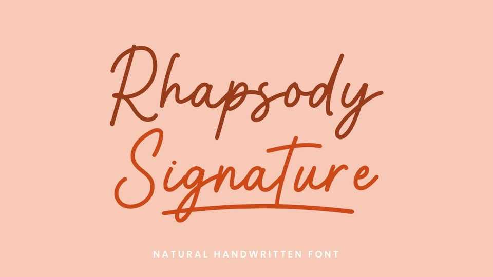 Rhapsody Signature Font › Fontesk