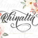 Rhinatta Script Font Demo - Fonte Grátis Rhinatta Script Font Demo