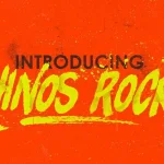 Rhinos Rocks Brush Font