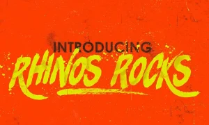Rhinos Rocks Brush Font