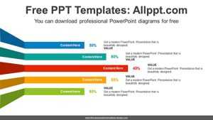 Ribbon Bar Chart PowerPoint Diagram
