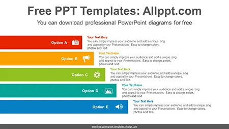 Ribbon bars banner PowerPoint Diagram Template