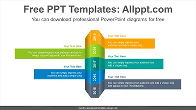 Ribbon pillar banner PowerPoint Diagram Template