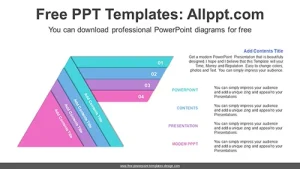 Ribbon Pyramid Diagram Template