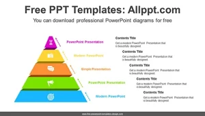 Ribbon Pyramid PowerPoint Diagram