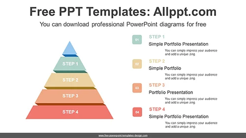Ribbon Pyramid PowerPoint Diagram Template
