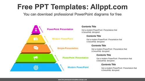Ribbon Pyramid PowerPoint Diagram