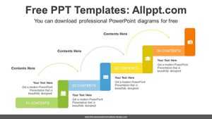 Ribbon Stair PowerPoint Diagram