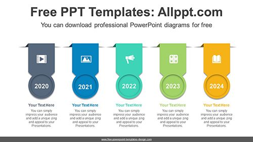Ribbon-Style Medals PowerPoint Diagram