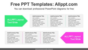 Ribbon Text boxes PowerPoint Diagram Template